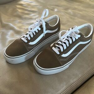 Brown platform vans